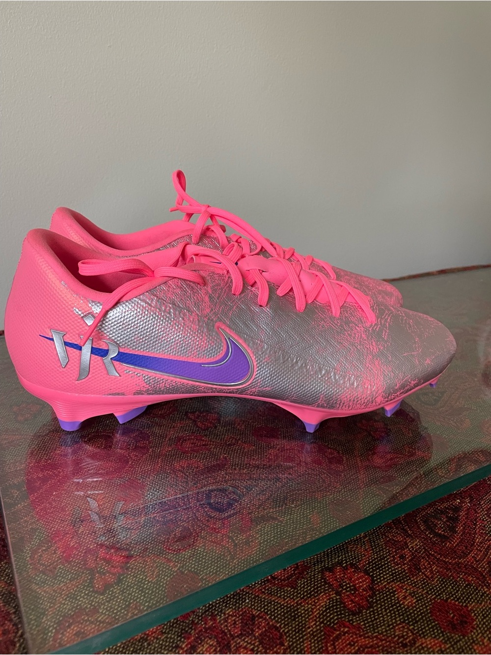 Nike Pink/Purple ZM VAPOR 16 ACADEMY Soccer Cleats W10/M8.5 NWOT